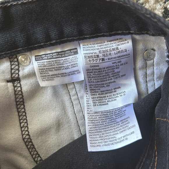 Levi’s 550 relaxed fit jeans black 30/30 tag size fits 28 waist - Picture 4 of 8